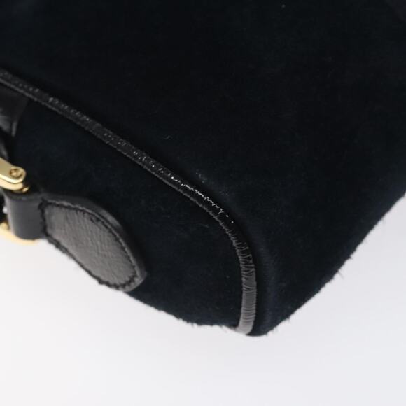 GUCCI Ofdea Sherry Line Shoulder Bag Suede Navy Gold - Picture 13 of 16
